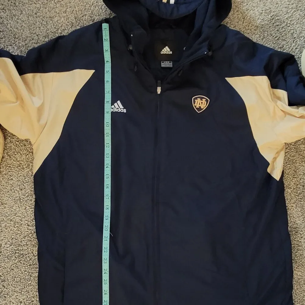 Men's Adidas Notre Dame Hooded Jacket Large